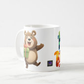 Lustiger Kindergeburtstags-Geburtstagsbecher Kaffeetasse (Vorderseite Links)
