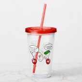 Lustiger Kirschwitz-Cartoon Acryltrinkbecher (Rückseite)