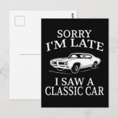 Lustiger Klassiker-Autospruch Postkarte (Vorne/Hinten)