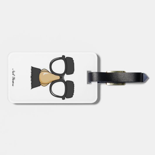 Lustiger klassischer gepäckanhänger (Rückseite horizontal)