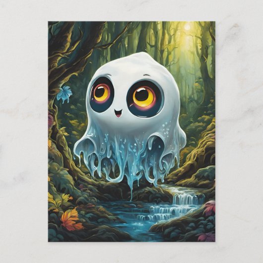 Lustiger kleiner Geist Postkarte (Vorderseite)