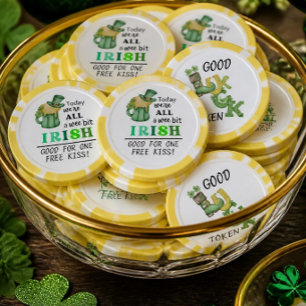 Lustiger kleiner irischer Glücksbringer Poke Chi Pokerchips