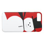Lustiger kleiner Schneemann mit elegantem Zylinder Case-Mate iPhone Hülle (Rückseite (Horizontal))
