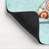 Lustiger kleiner wunderlicher Vogel Mousepad (Ecke)