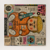 Lustiger Kleinkind-Präsident-Collage Puzzle (Horizontal)