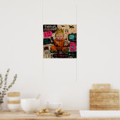 Lustiger Kleinkind-Präsident Poster (Küche)