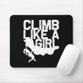 Lustiger Klettere wie ein Mädchen Boulder Geschenk Mousepad (Mit Mouse)