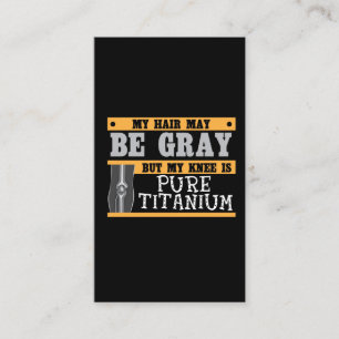 Lustiger Knie-Ersatz-ältere graue Haar-Operation Visitenkarte