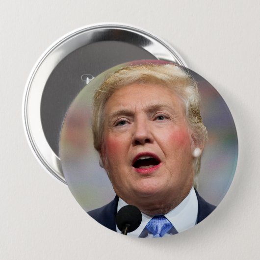 Lustiger Knopf Parodie-Donald Clinton Button (Vorne & Hinten)