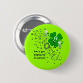 Lustiger Knopf St. Patricks Tages Button (Vorne & Hinten)