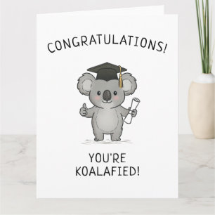 Lustiger Koala-Abschluss-Wortwitz Neuer Absolvent  Karte