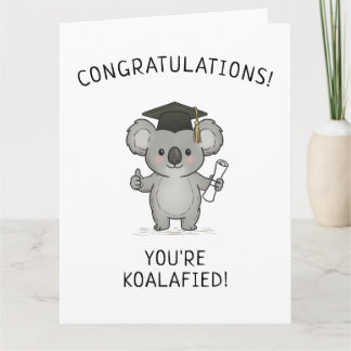 Lustiger Koala-Abschluss-Wortwitz Neuer Absolvent Karte