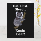 Lustiger Koala-Bär Karte (Gelbe Blume)