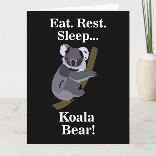Lustiger Koala-Bär Karte (Vorderseite)
