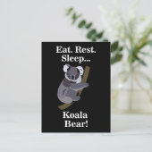 Lustiger Koala-Bär Postkarte (Stehend Vorderseite)
