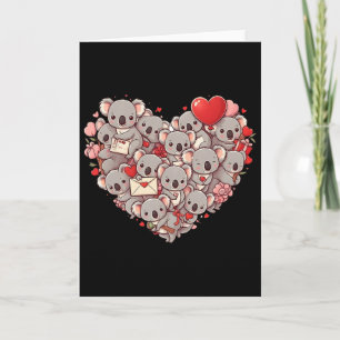 Lustiger Koala Herz Valentinstag Koala Damen Herre Karte