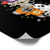 Lustiger Koala Hexen Vampir Geist Halloween Kinder Poster (Ecke)