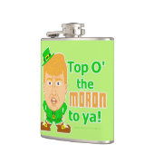 Lustiger Kobold Donald- Trumpst. Patricks Tages Flachmann (Links)