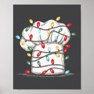 Lustiger Koch Weihnachtsgrafik Lichter Liebhaber K Poster