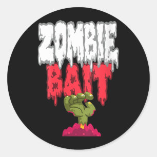 Lustiger Köder für weibliche Zombies, der aus dem Runder Aufkleber