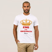 Lustiger König der Nachbarschafts-Namen-Goldkrone T-Shirt (Vorne ganz)