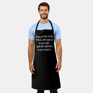 Lustiger König des Grill-Chef-Küchen-Männer Schürze