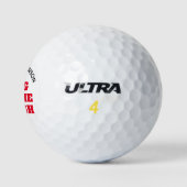 Lustiger König des Rough Custom Name Golfball (Logo)