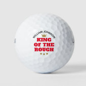 Lustiger König des Rough Custom Name Golfball (Vorderseite)