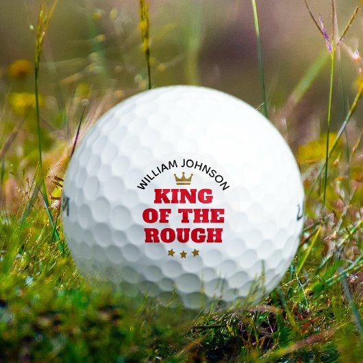 Lustiger König des Rough Custom Name Golfball