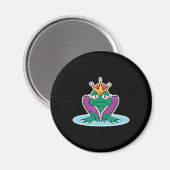 lustiger König Frosch Magnet (Vorderseite/Rückseite)