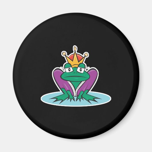 lustiger König Frosch Magnet (Vorne)