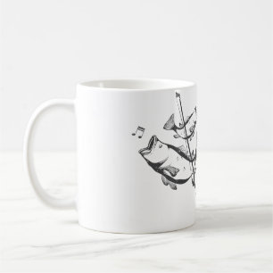 Lustiger Kontrabass-Wortspiel-Kunst-Jazz-Musik-Upr Kaffeetasse