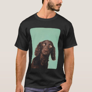 Lustiger Kopf Hundegesicht Braun T-Shirt
