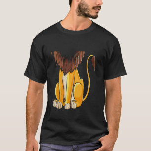 Lustiger kopfloser Löwenkostüm Halloween Große Kat T-Shirt