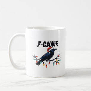 Lustiger Krähen-Weihnachts-Klassiker Retro-Design Kaffeetasse