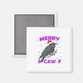 Lustiger Krähen-Weihnachtsklassiker im Vintage-Sti Magnet (Vorderseite/Rückseite)