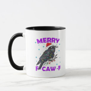 Lustiger Krähen-Weihnachtsklassiker im Vintage-Sti Tasse