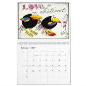 Lustiger Krähenillustrationskalender Kalender (Feb 2027)