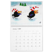 Lustiger Krähenillustrationskalender Kalender (Jan 2027)