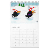 Lustiger Krähenillustrationskalender Kalender (Jan 2027)