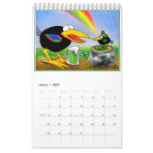 Lustiger Krähenillustrationskalender Kalender (Mär 2027)
