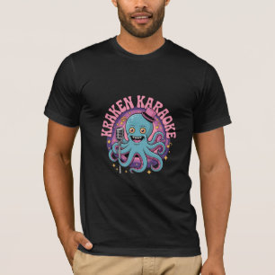 Lustiger Kraken Karaoke Oktopus T-Shirt