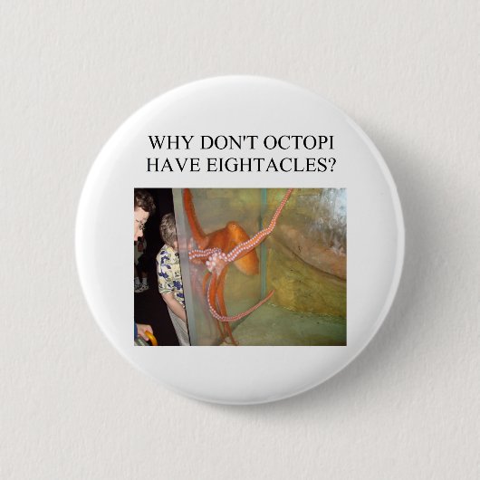 lustiger Krakenwitz Button (Vorderseite)