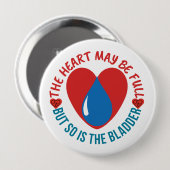 Lustiger Krankenpfleger-Button – Das Herz kann vol Button (Vorne & Hinten)