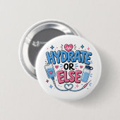 Lustiger Krankenpfleger-Hydratationsbutton oder So Button (Vorne & Hinten)