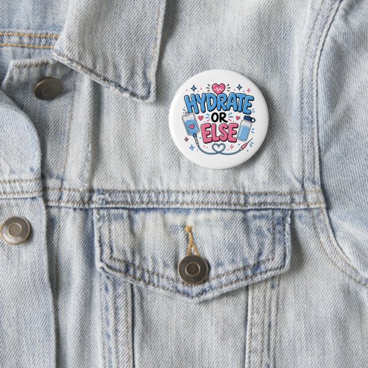 Lustiger Krankenpfleger-Hydratationsbutton oder So Button (Beispiel)