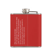 Lustiger Krankenschwester-Verordnungs-Aufkleber Flachmann (Rückseite)