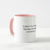 Lustiger Krankenschwester-Zitat-Becher Tasse (Vorderseite Links)