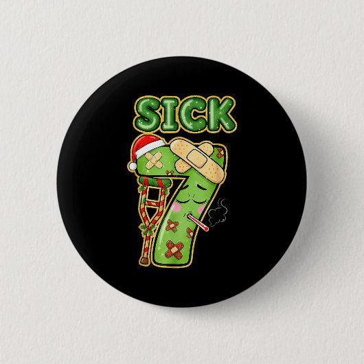 Lustiger Kranker Sieben Meme 67 Sechs Sieben Weihn Button (Vorderseite)