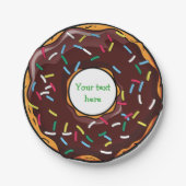 Lustiger Krapfen-Wüsten-Papier-Teller Pappteller (Vorderseite)